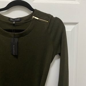 Dynamite belted jersey dress